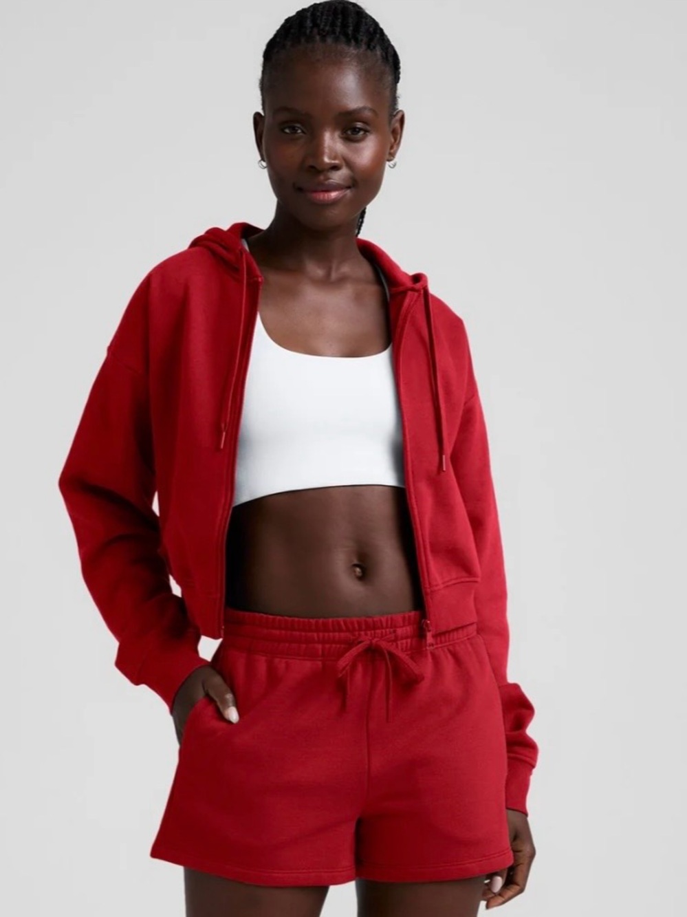 Women's Holly Red Zip-Front Hoodie NEW! 
Size S & XL available